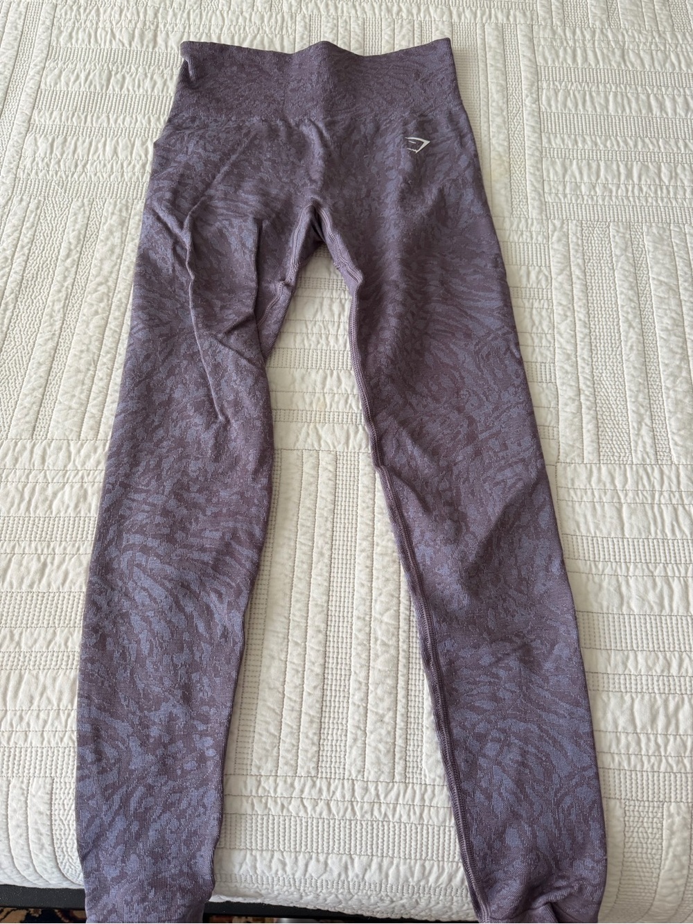 Gymshark Animal Purple-Mauve Textured Seamless Leggings